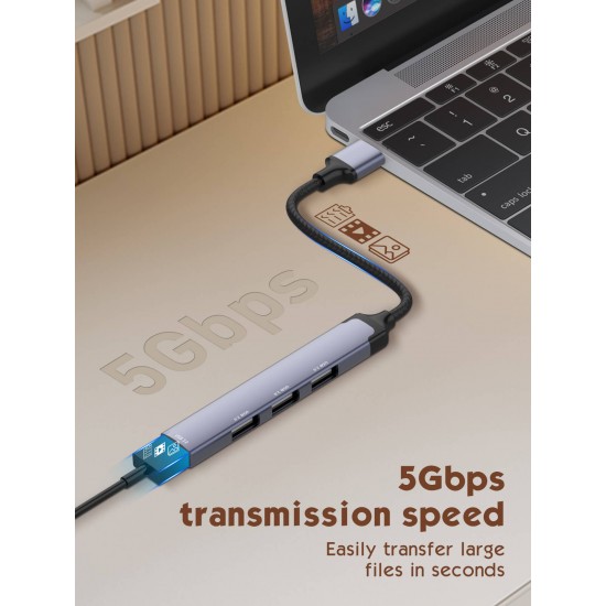 HUB Ldnio DS44U 4в1 USB КЪМ 4xUSB 5GB/ps