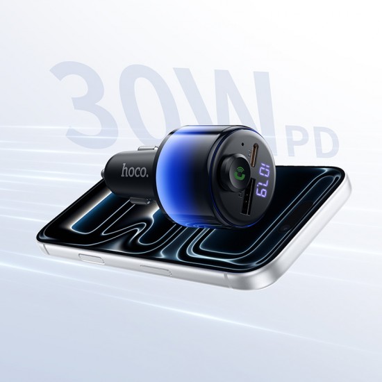 HOCO E166 Path FM трансмитер 42W (1x USB-A + 1x USB-C, Bluetooth 6.0, PD/QC/FCP/AFC)