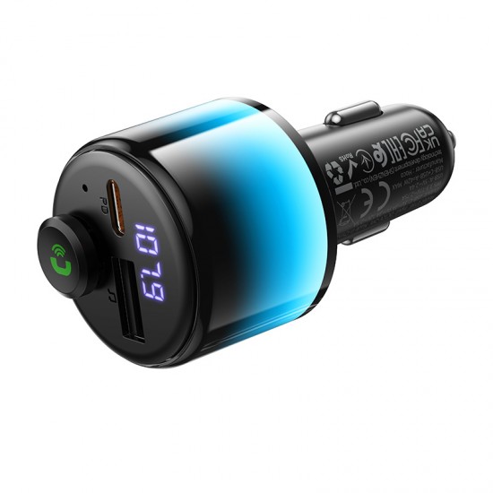 HOCO E166 Path FM трансмитер 42W (1x USB-A + 1x USB-C, Bluetooth 6.0, PD/QC/FCP/AFC)