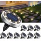 4БР. Комплект от соларни градински лампи FC005 – 8 LED, IP65 водоустойчиви, топла бяла светлина