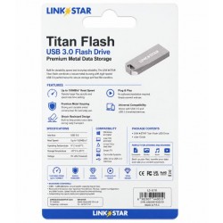 LINK★STAR Titan Flash USB 3.0 Метална Флаш Памет - 4GB