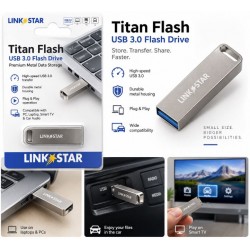 LINK★STAR Titan Flash USB 3.0 Метална Флаш Памет - 64GB