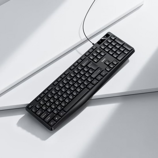 HOCO GM60 Cool Жична клавиатура USB-A – 104 клавиша, Ергономичен дизайн, Черна