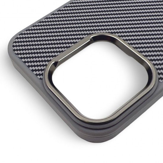 Premium Carbon Case TP-103 за iPhone 13 Pro Max - Titanium сив