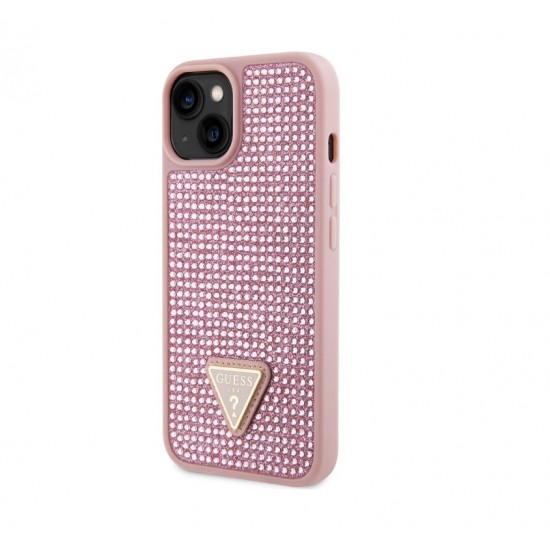 1070 Guess Galaxy S24 Plus Back cover case - Rhinestone Triangle - Pink