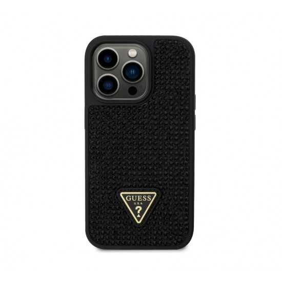 1049 Guess Galaxy S24 Plus Back cover case - Rhinestone Triangle - Black