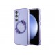 2961 Guess Galaxy S24 Plus Back cover case - IML Flowers Wreath MagSafe - Purple