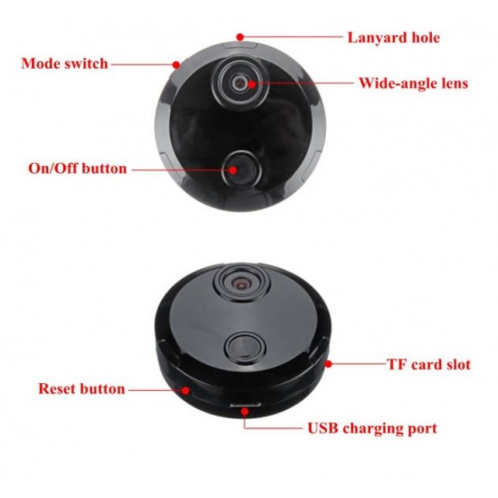 HDQ15 ( APP:iwfCam ) WiFi Мини интелигентна камера за видеонаблюдение IP30 IP30