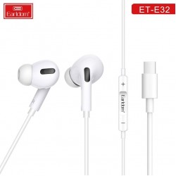 EARLDOM слушалки E32 с Type-C жак - Бял