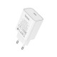 HOCO C143A Benefit 20W PD Бързо Зарядно Устройство USB-C (EU) – Бяло