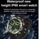 HT30 Мъжки смарт часовник  Sport 2026 – 1.7" AMOLED дисплей, Bluetooth разговори, фенерче, 600mAh батерия, IP68 водоустойчив