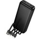 HOCO J163A Wonderful Power Bank 20,000mAh с 4 вградени кабели