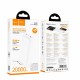 HOCO J163A Wonderful Power Bank 20,000mAh с 4 вградени кабели - Бял