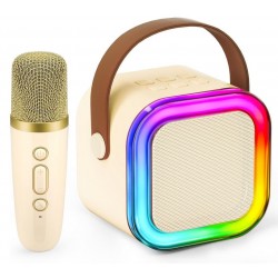 Преносима тонколона K12 RGB осветление - Кремав