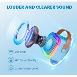 Преносима тонколона K12 RGB осветление - Син