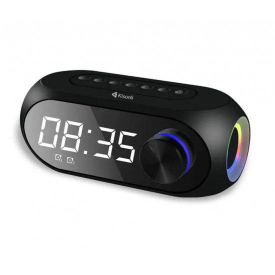 Bluetooth тонколонка / Будилник LP-2S KISONLI Bluetooth, LCD дисплей, 5W
