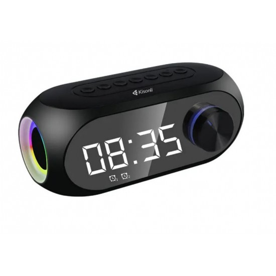 Bluetooth тонколонка / Будилник LP-2S KISONLI Bluetooth, LCD дисплей, 5W