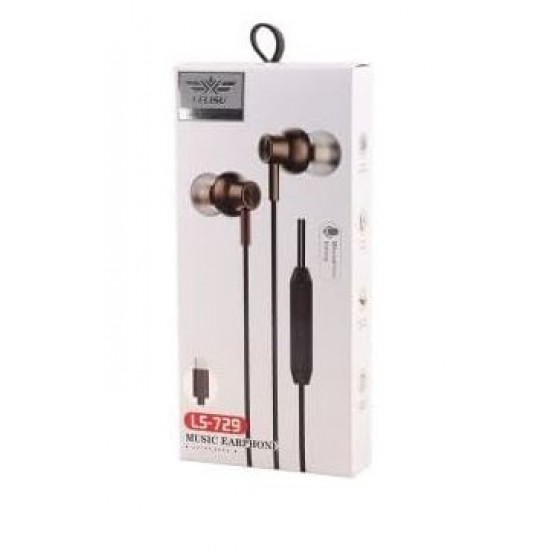 LELISU LS-729 Жични слушалки с USB Type-C, HD микрофон и управление