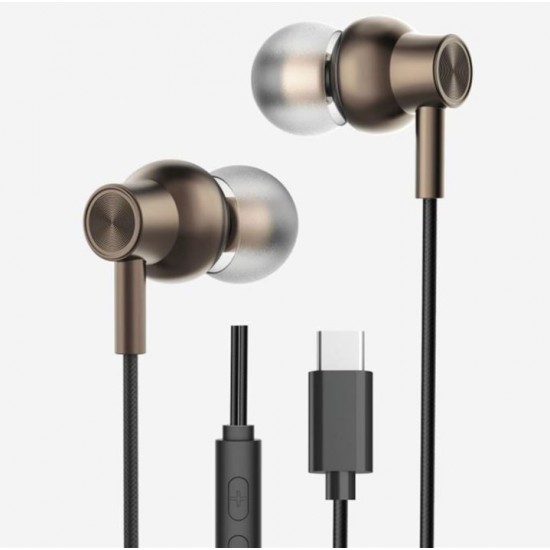 LELISU LS-729 Жични слушалки с USB Type-C, HD микрофон и управление