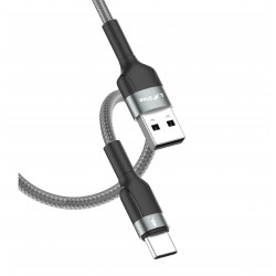 L✮Star LS-19 3.5A Плетен Кабел Fast USB към Type-C - Сив