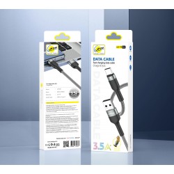 L✮Star LS-19 3.5A Плетен Кабел Fast USB към Type-C - Сив