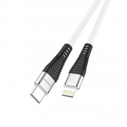 Link★Star LS-232 100W Плетен Type-C към Lightning кабел 2M Fast Charge - Бял