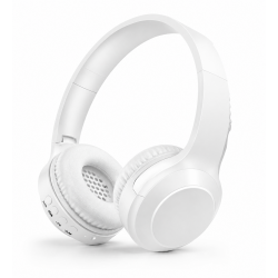 LELISU LS-212 Безжични слушалки с Bluetooth 5.3, TF карта, AUX, FM радио и микрофон – Бял