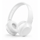 LELISU LS-212 Безжични слушалки с Bluetooth 5.3, TF карта, AUX, FM радио и микрофон – Бял