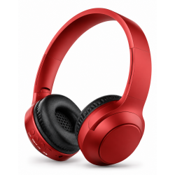 LELISU LS-212 Безжични слушалки с Bluetooth 5.3, TF карта, AUX, FM радио и микрофон – Червен