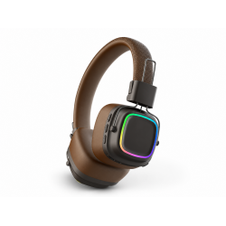 LELISU LS-258 Безжични Bluetooth слушалки с RGB подсветка - Кафяв