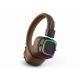LELISU LS-258 Безжични Bluetooth слушалки с RGB подсветка - Кафяв