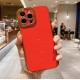 Луксозен силиконов кейс+камера TP25 iPhone 13 Pro Max - Червен