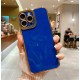 Луксозен силиконов кейс+камера TP25 iPhone 12 - Син