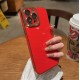 Луксозен силиконов кейс+камера TP25 iPhone 13 Pro Max - Червен