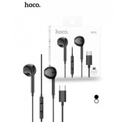 HOCO M101 USB-C/Type-C интерфейс Crystal Joy Слушалки Earpods (Черен)