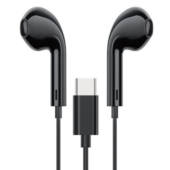 HOCO M101 USB-C/Type-C интерфейс Crystal Joy Слушалки Earpods (Черен)