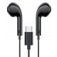 HOCO M101 USB-C/Type-C интерфейс Crystal Joy Слушалки Earpods (Черен)