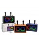 M4403 Караоке Bluetooth Тонколона с 2 Микрофона (Оранжев), 35W, RGB Осветление, Преносима, Поддръжка BT/TF/AUX/FM/TWS