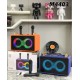 M4403 Караоке Bluetooth Тонколона с 2 Микрофона (Оранжев), 35W, RGB Осветление, Преносима, Поддръжка BT/TF/AUX/FM/TWS