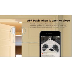 MC-02 WIFI Сензор за врати и прозорци Tuya безжична охранителна аларма Работи с известие Alexa