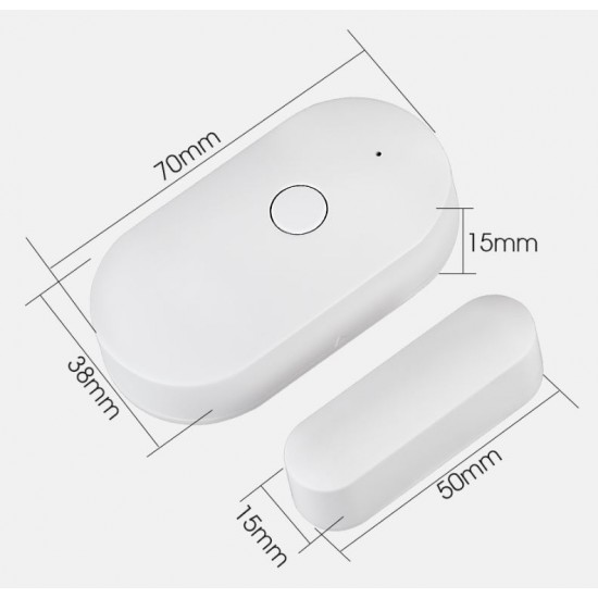 MC-02 WIFI Сензор за врати и прозорци Tuya безжична охранителна аларма Работи с известие Alexa
