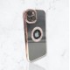 Безцветен кейс+камера DM1 с камъни за iPhone 7G/8G/SE2/SE3 - Розов