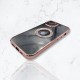 Безцветен кейс+камера DM1 с камъни за iPhone 7G/8G/SE2/SE3 - Розов