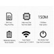 Преносим 5G/4G LTE Wi-Fi рутер MF680-E със SIM карта, цветен дисплей и батерия 3600 mAh - бял