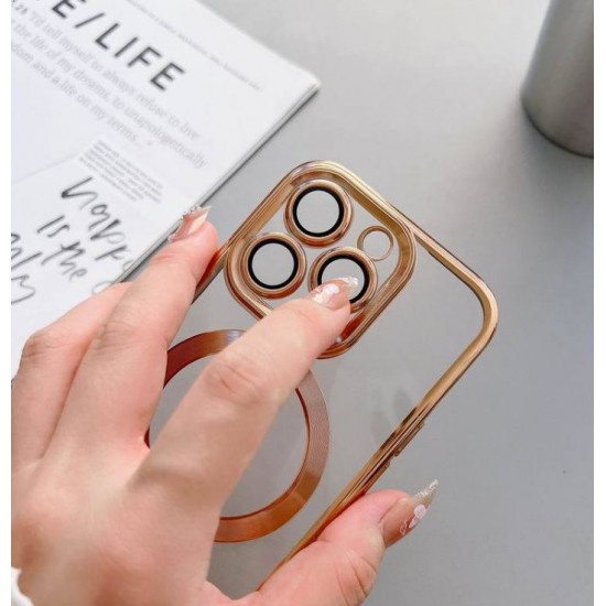 Кейс MG38 Luxury Case with Magsafe iPhone 15 Plus - Розов