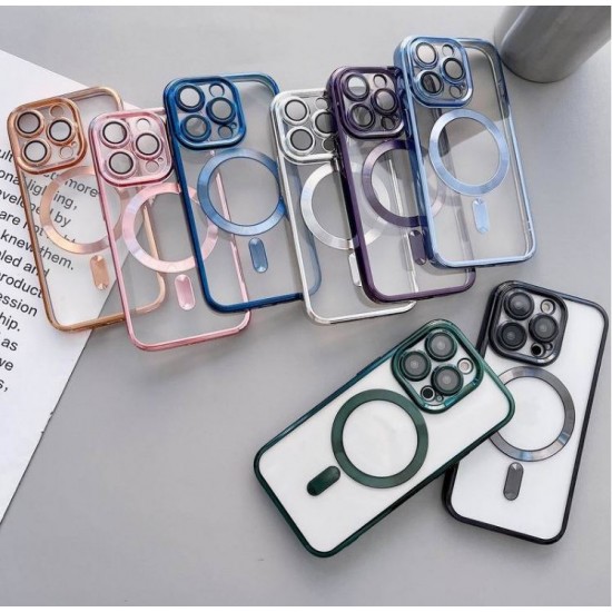 Кейс MG38 Luxury Case with Magsafe iPhone 15 Plus - Silver