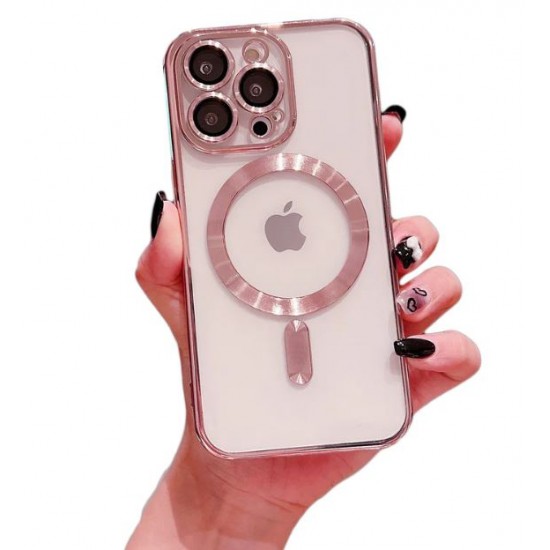 Кейс MG38 Luxury Case with Magsafe iPhone 15 Plus - Розов