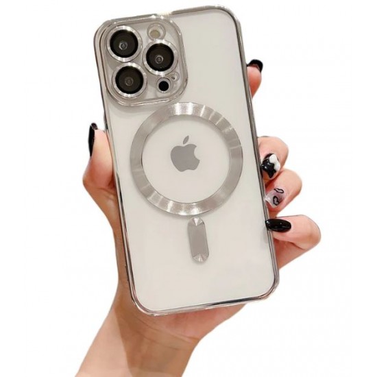 Кейс MG38 Luxury Case with Magsafe iPhone 15 Plus - Silver