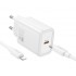 HOCO N60 USB-C 20W зарядно устройство с Type-C към Lightning кабел - Бял