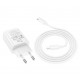 HOCO N60 USB-C 20W зарядно устройство с Type-C към Lightning кабел - Бял